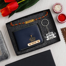 Men’s Wallet,Keychain & Rudrakh Rakhi Combo