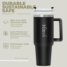 Customizable Travel Tumbler-Mug with Handle & Straw Insulated