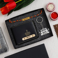 Men’s Wallet,Keychain & Rudrakh Rakhi Combo