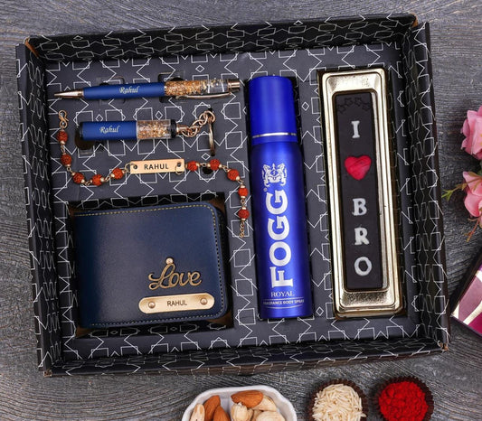 Personalized Rakhi Gift Hamper With Fogg & Chocolates