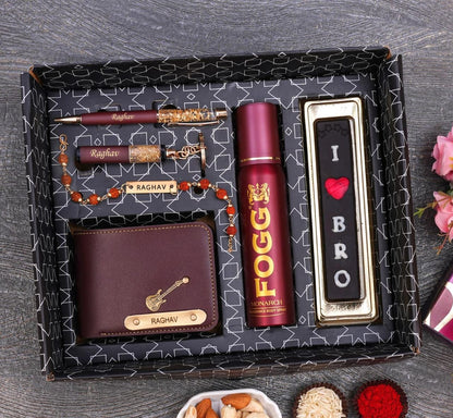 Personalized Rakhi Gift Hamper With Fogg & Chocolates