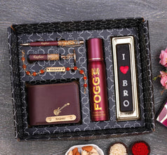 Personalized Rakhi Gift Hamper With Fogg & Chocolates