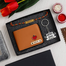 Men’s Wallet,Keychain & Rudrakh Rakhi Combo