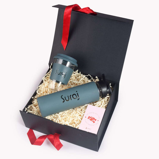Desk Essential Personalized Gift Hamper - 750ml | Glass Bottle & Mug