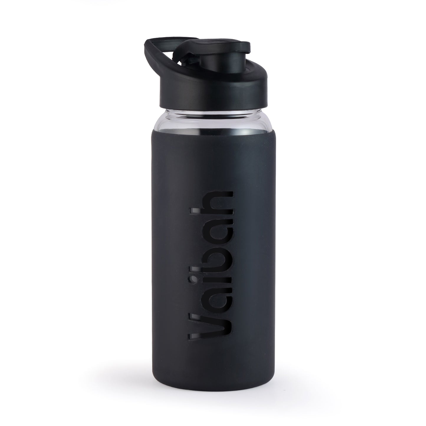 Personalized Glass Bottle with Silicone Sleeve | Stylish 550ml Water Bottle