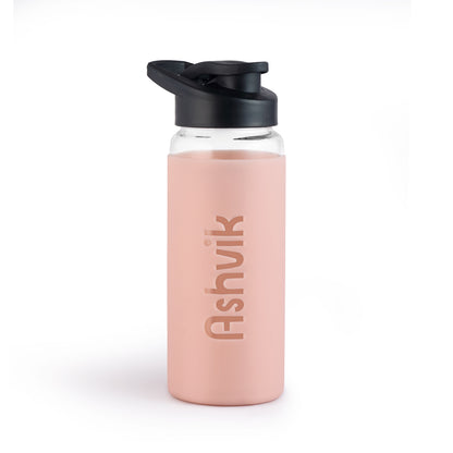 Personalized Glass Bottle with Silicone Sleeve | Stylish 550ml Water Bottle