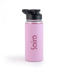 Personalized Glass Bottle with Silicone Sleeve | Stylish 550ml Water Bottle