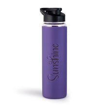 Personalized Glass Bottle with Silicone Sleeve | Stylish 750ml Water Bottle