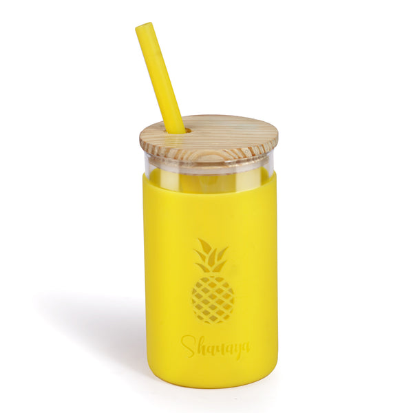 Smoothie Glass Tumblr with Straw & Lid