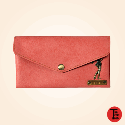 Peach Color Personalized Women Clutch