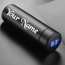 Personalized Temperature Bottle With Smart Display – BLACK