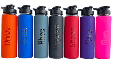 Personalized Glass Bottle with Silicone Sleeve | Stylish 750ml Water Bottle