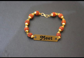 Personalized Rudraksh Rakhi With Name