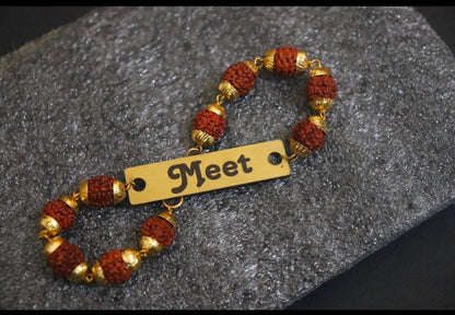 Personalized Rudraksh Rakhi With Name