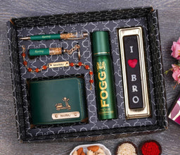 Personalized Rakhi Gift Hamper With Fogg & Chocolates