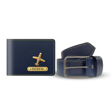 Men's Gift Combo - Faux Leather Adjustable Waist Belt & Wallet with Name & Charm